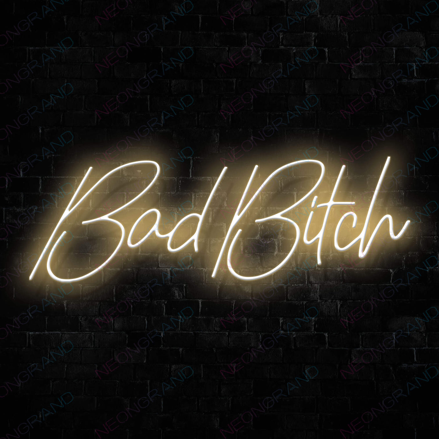 Bad Bitch Led Neon Sign Gold Yellow