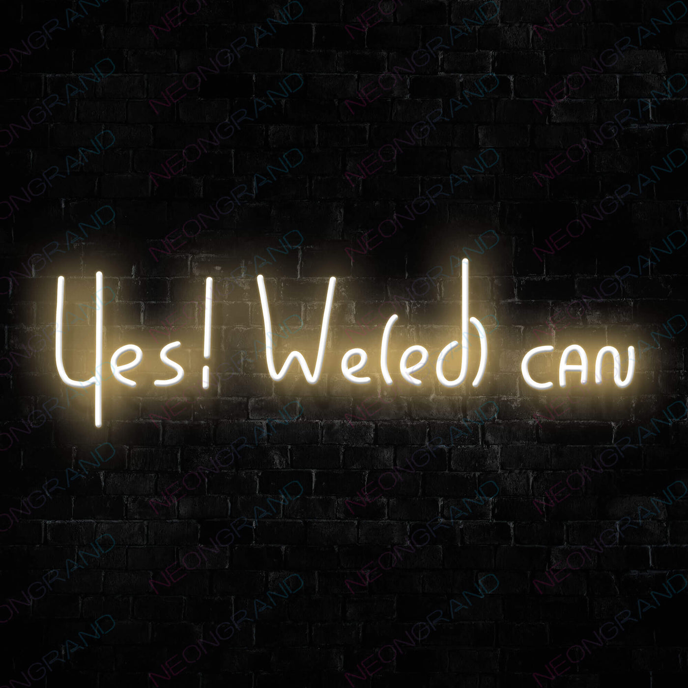 Yes Weed Can Weed Neon Sign LightYellow
