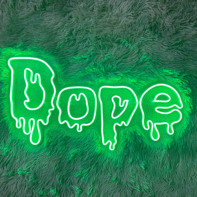 Weed Led Sign Dope Neon Light Neon Weed Signs green wm