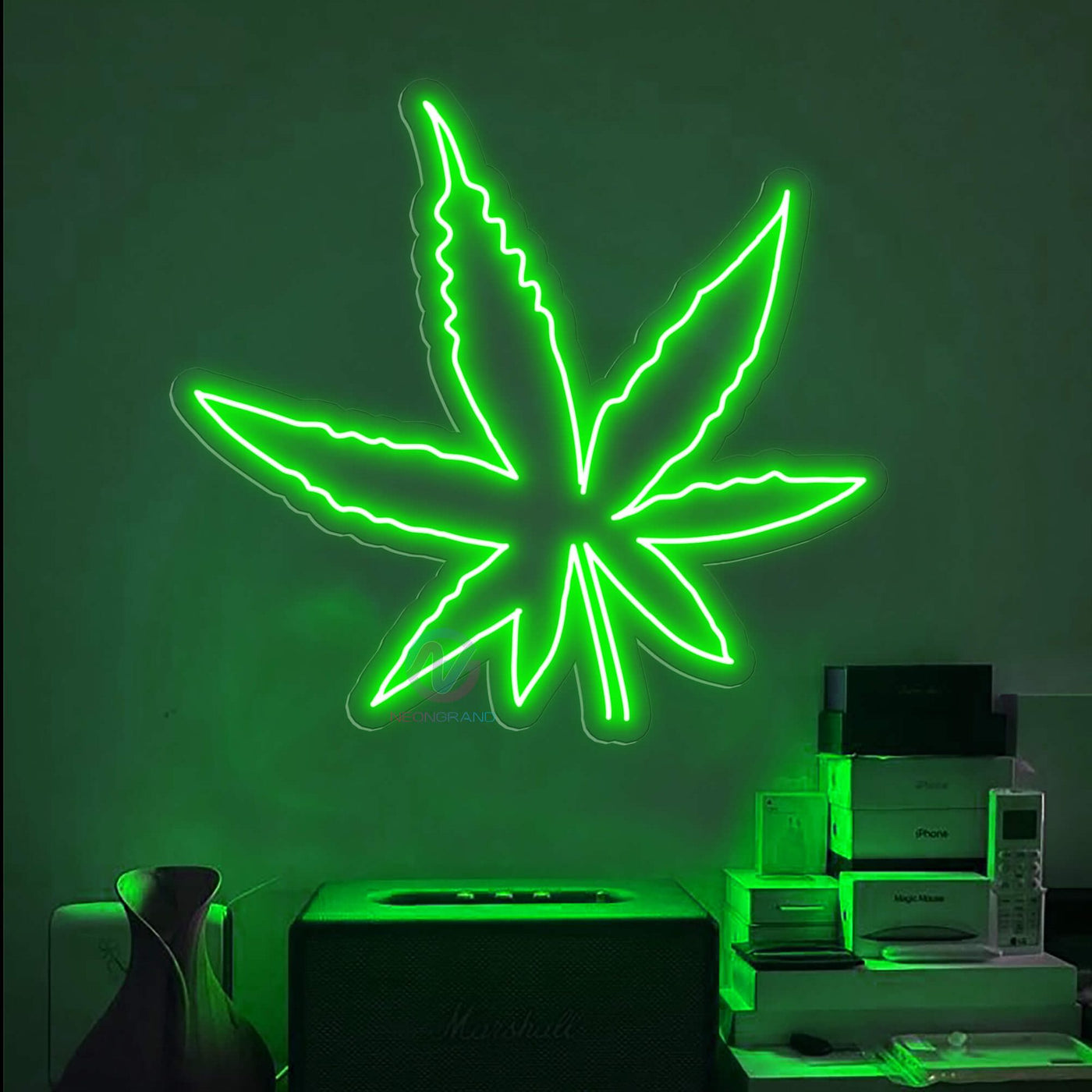 Pot Leaf Neon Sign Weed Sign Marijuana Led Light NeonGrand