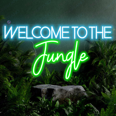 Welcome To The Jungle Neon Sign Led Light light blue
