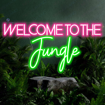 Welcome To The Jungle Neon Sign Led Light pink
