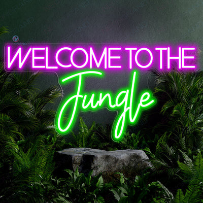 Welcome To The Jungle Neon Sign Led Light purple