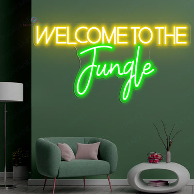 Welcome To The Jungle Neon Sign Led Light yellow1