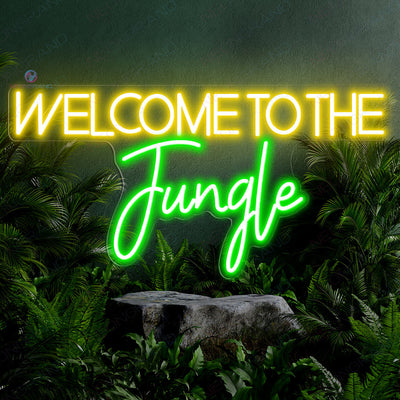 Welcome To The Jungle Neon Sign Led Light yellow