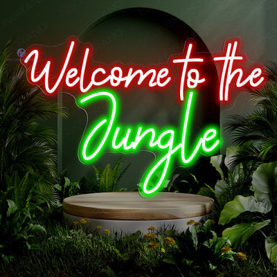 Welcome To The Jungle Neon Sign Tropical Led Light red