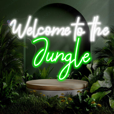 Welcome To The Jungle Neon Sign Tropical Led Light white