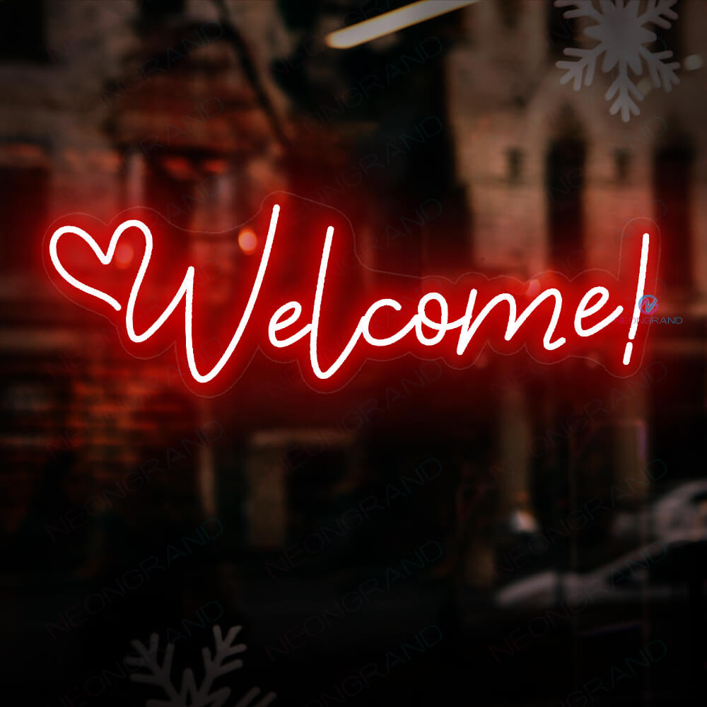 Welcome Neon Sign Light Up Welcome Led Sign - NeonGrand