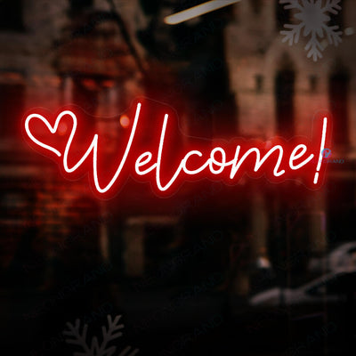 Welcome Neon Sign Light Up Welcome Led Sign red