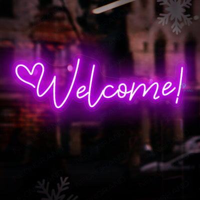 Welcome Neon Sign Light Up Welcome Led Sign vilet