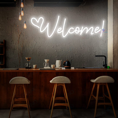 Welcome Neon Sign Light Up Welcome Led Sign white