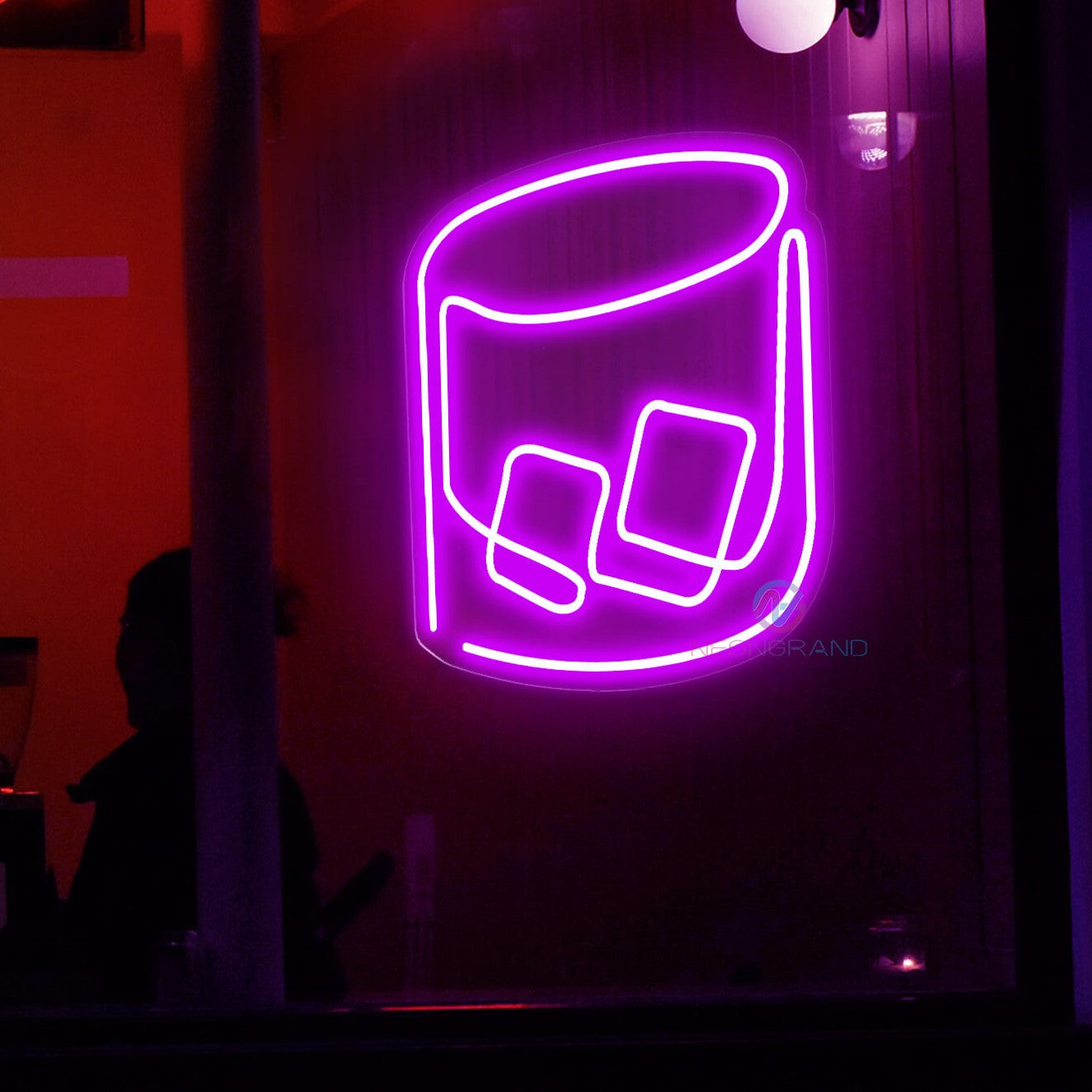 Whiskey Neon Sign Alcohol Drink Led Light main purple