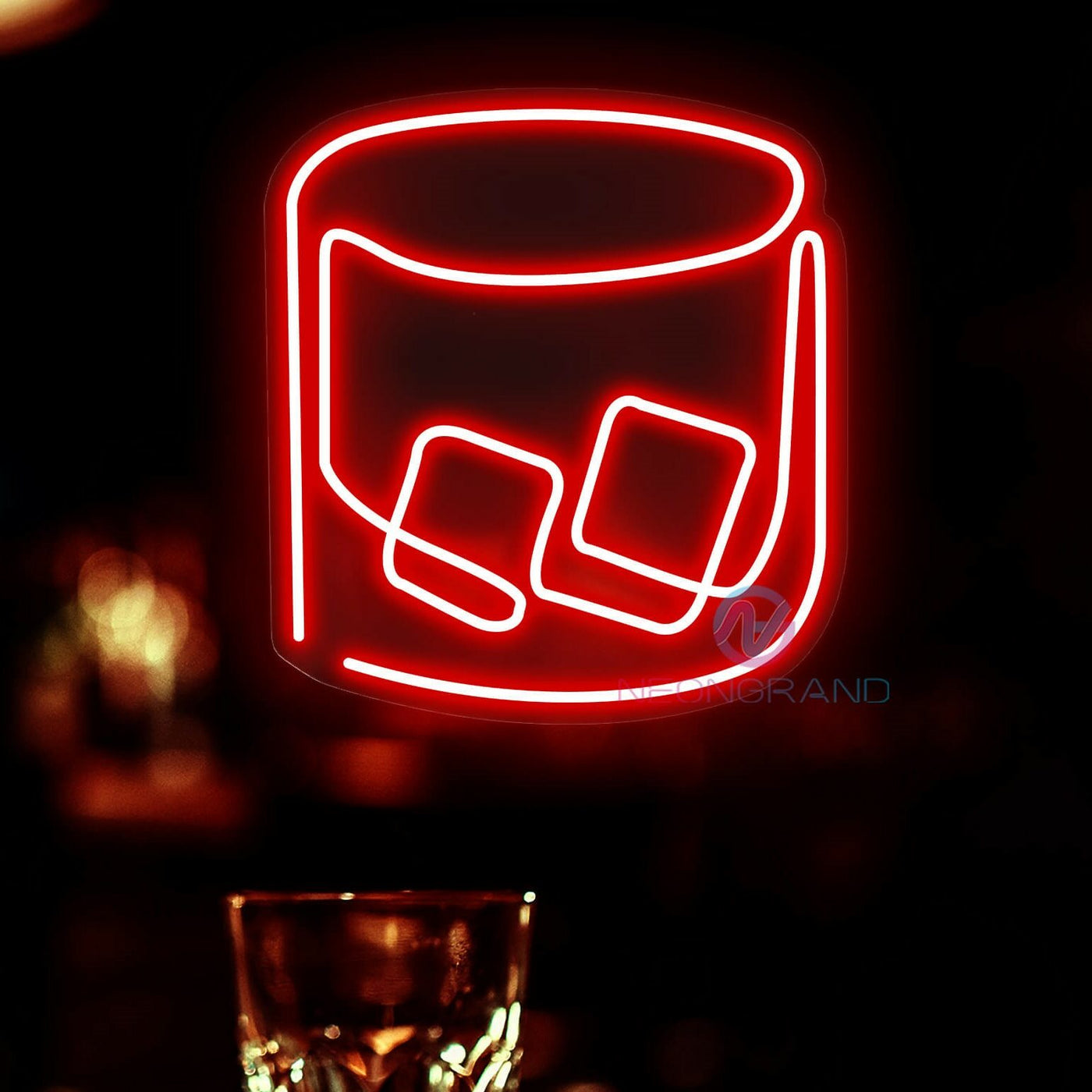Whiskey Neon Sign Alcohol Drink Led Light main red