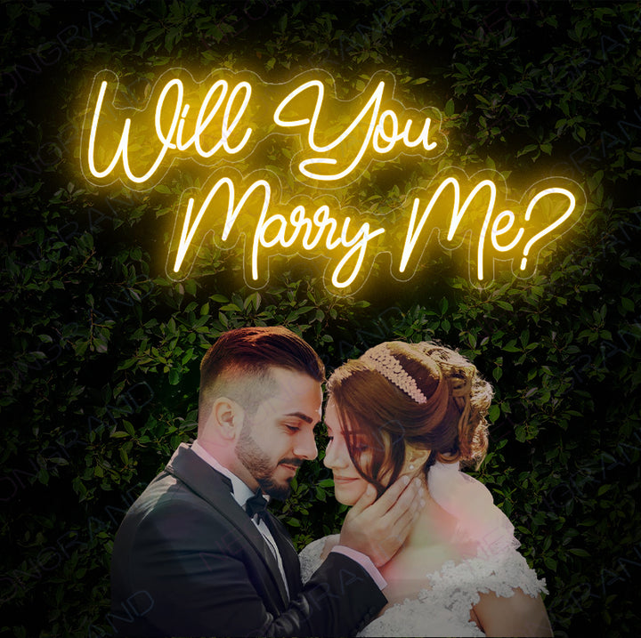 Insegna Al Neon Personalizzata 'Will You Marry Me' - Luce LED 58 Cm Bianca Con Catena, Decorazione Per Fidanzamento E Matrimonio - 2