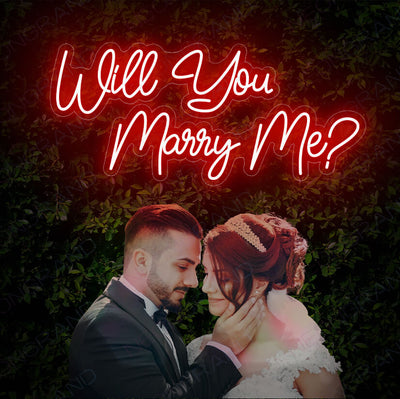 Will You Marry Me Neon Sign Led Light Red