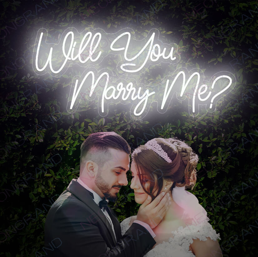 Will You Marry Me Neon Sign Led Light White