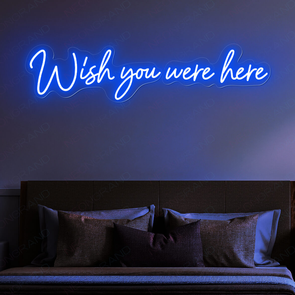 Wish You Were Here Neon Sign Love Light Up Led Sign blue