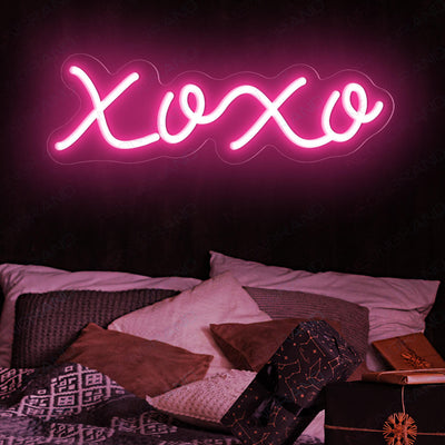 XOXO Neon Sign Hugs And Kisses Love Led Light pink wm