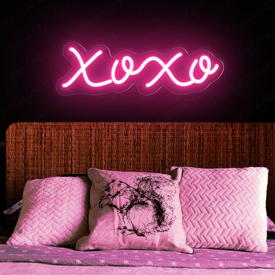 XOXO Neon Sign Hugs And Kisses Love Led Light pink wm1
