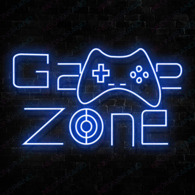 Game Zone Neon Game Room Sign Blue