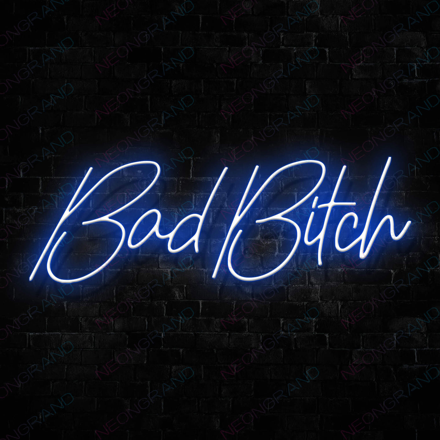 Bad Bitch Led Neon Sign Blue