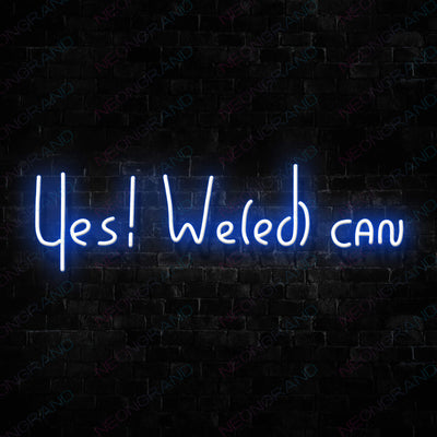 Yes Weed Can Weed Neon Sign Blue