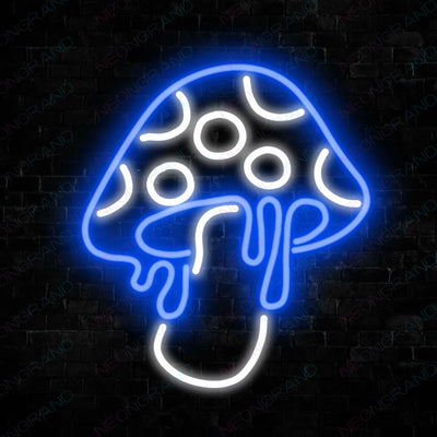Funny Mushroom Neon Sign Led Light Blue