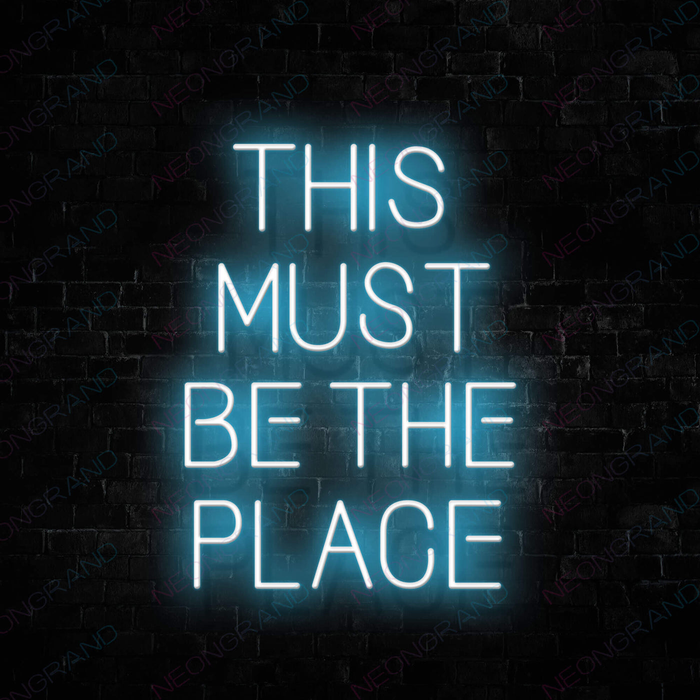 This Must Be The Place Neon Sign SkyBlue