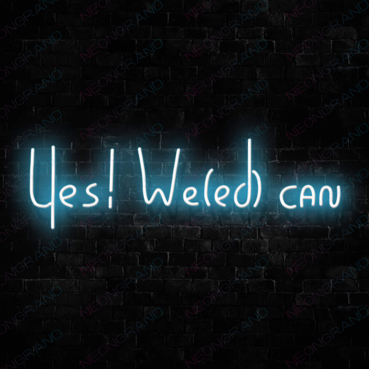 Yes Weed Can Weed Neon Sign SkyBlue