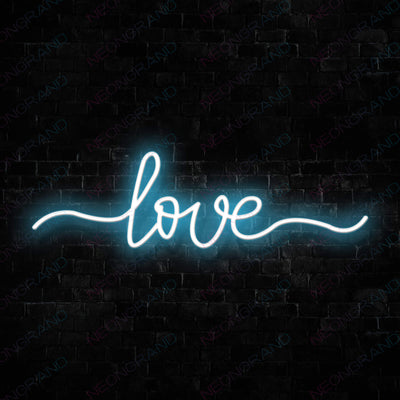 Love Neon Sign Led Light SkyBlue