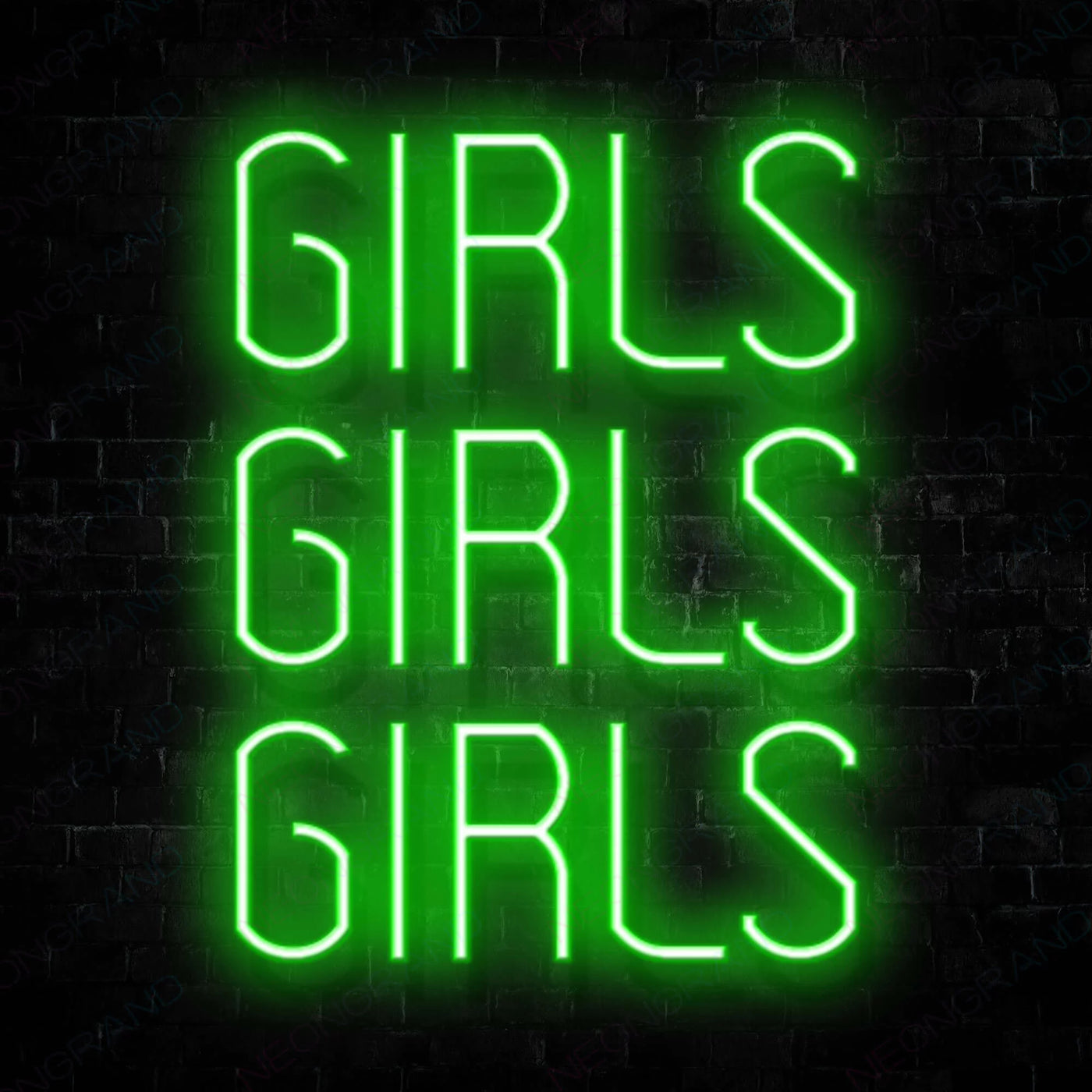 Girls Girls Girls Neon Sign Green