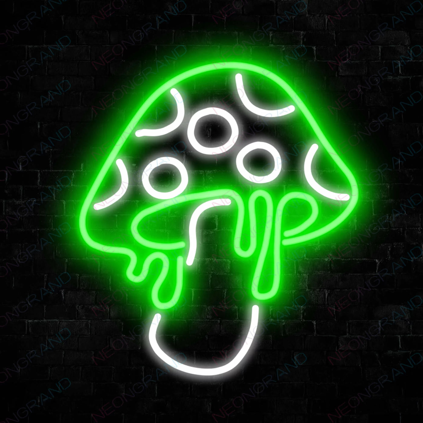 Funny Mushroom Neon Sign Led Light Green