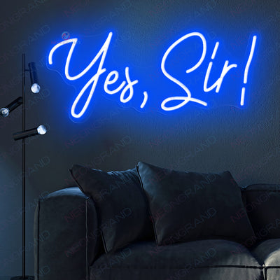 Yes Sir Neon Sign Business Led Light blue