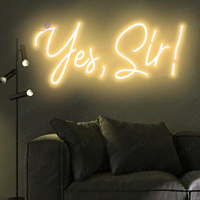 Yes Sir Neon Sign Business Led Light gold yellow