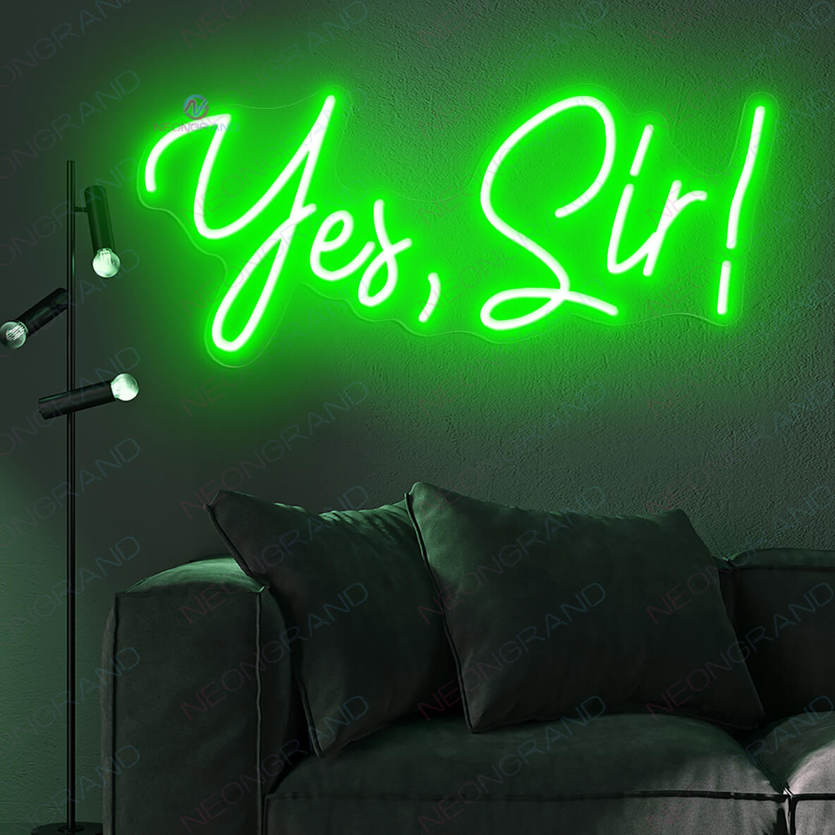 Yes Sir Neon Sign Business Led Light green