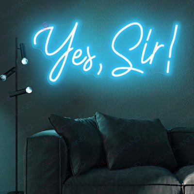 Yes Sir Neon Sign Business Led Light light blue