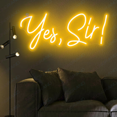 Yes Sir Neon Sign Business Led Light orange yellow
