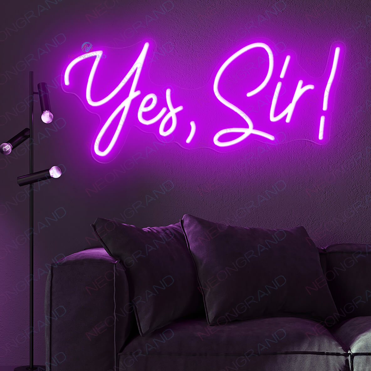 Yes Sir Neon Sign Business Led Light purple