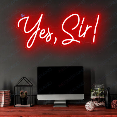 Yes Sir Neon Sign Business Led Light red