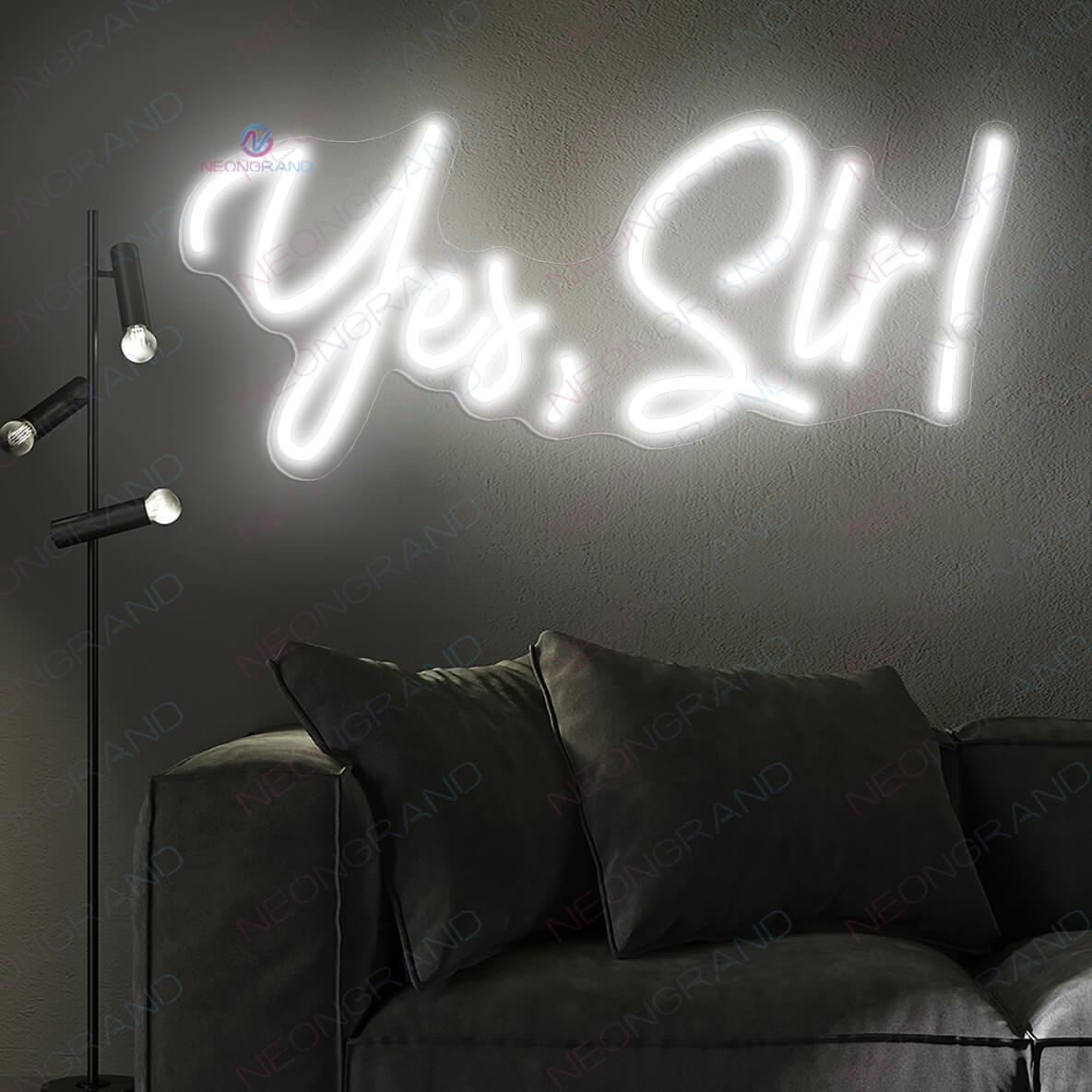Yes Sir Neon Sign Business Led Light white