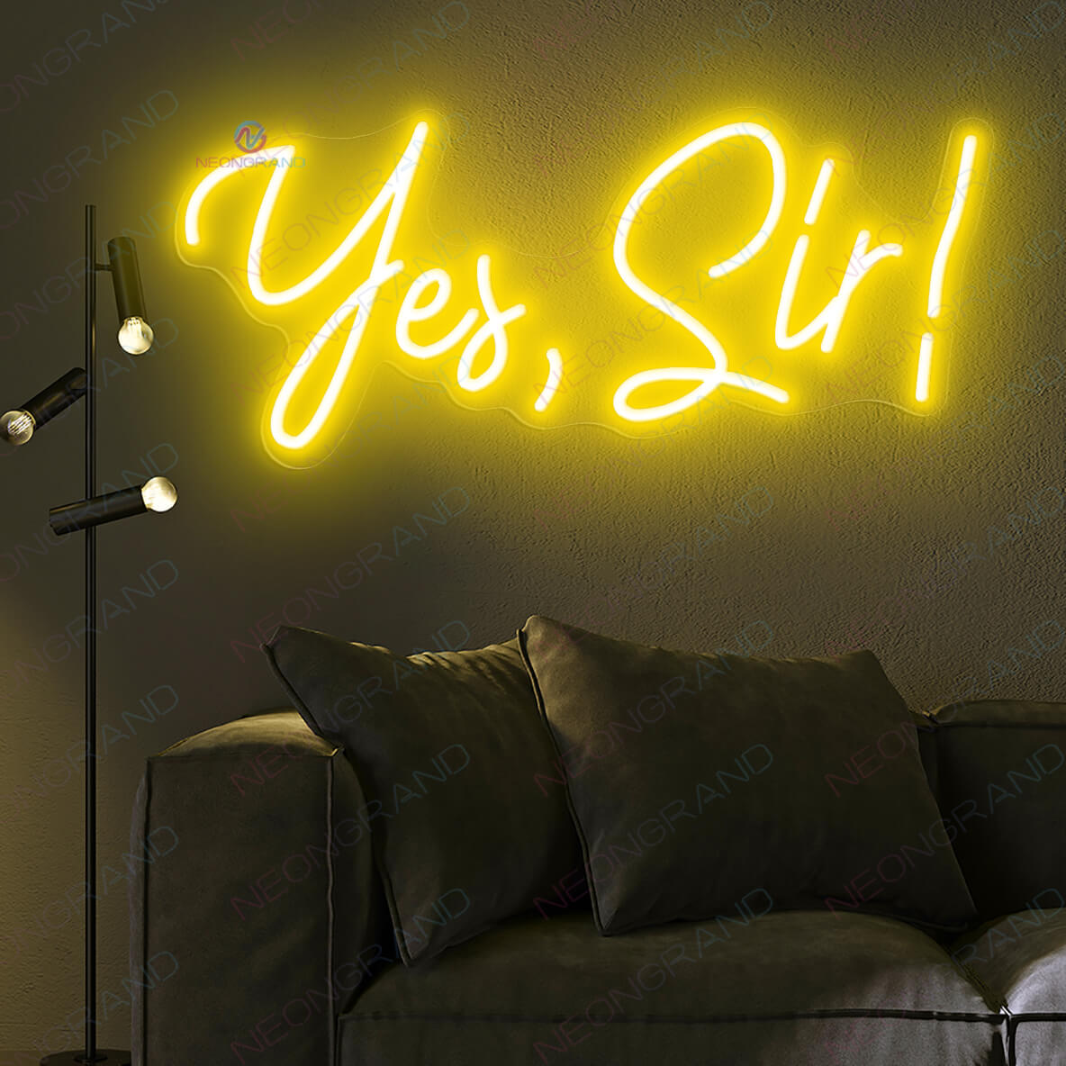 Yes Sir Neon Sign Business Led Light yellow