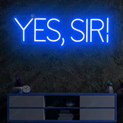 Yes Sir Neon Sign Business Led Neon Light blue