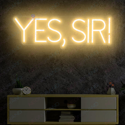 Yes Sir Neon Sign Business Led Neon Light gold yellow