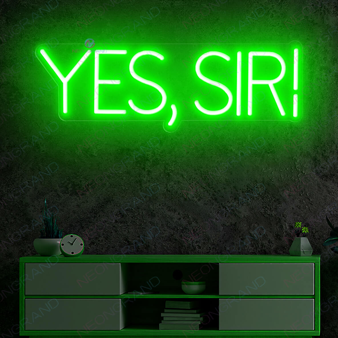 Yes Sir Neon Sign Business Led Neon Light green
