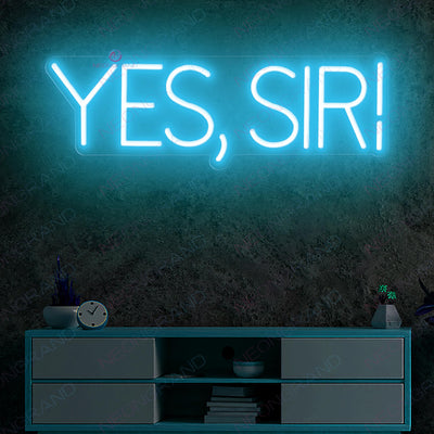 Yes Sir Neon Sign Business Led Neon Light light blue