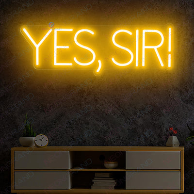 Yes Sir Neon Sign Business Led Neon Light orange yellow