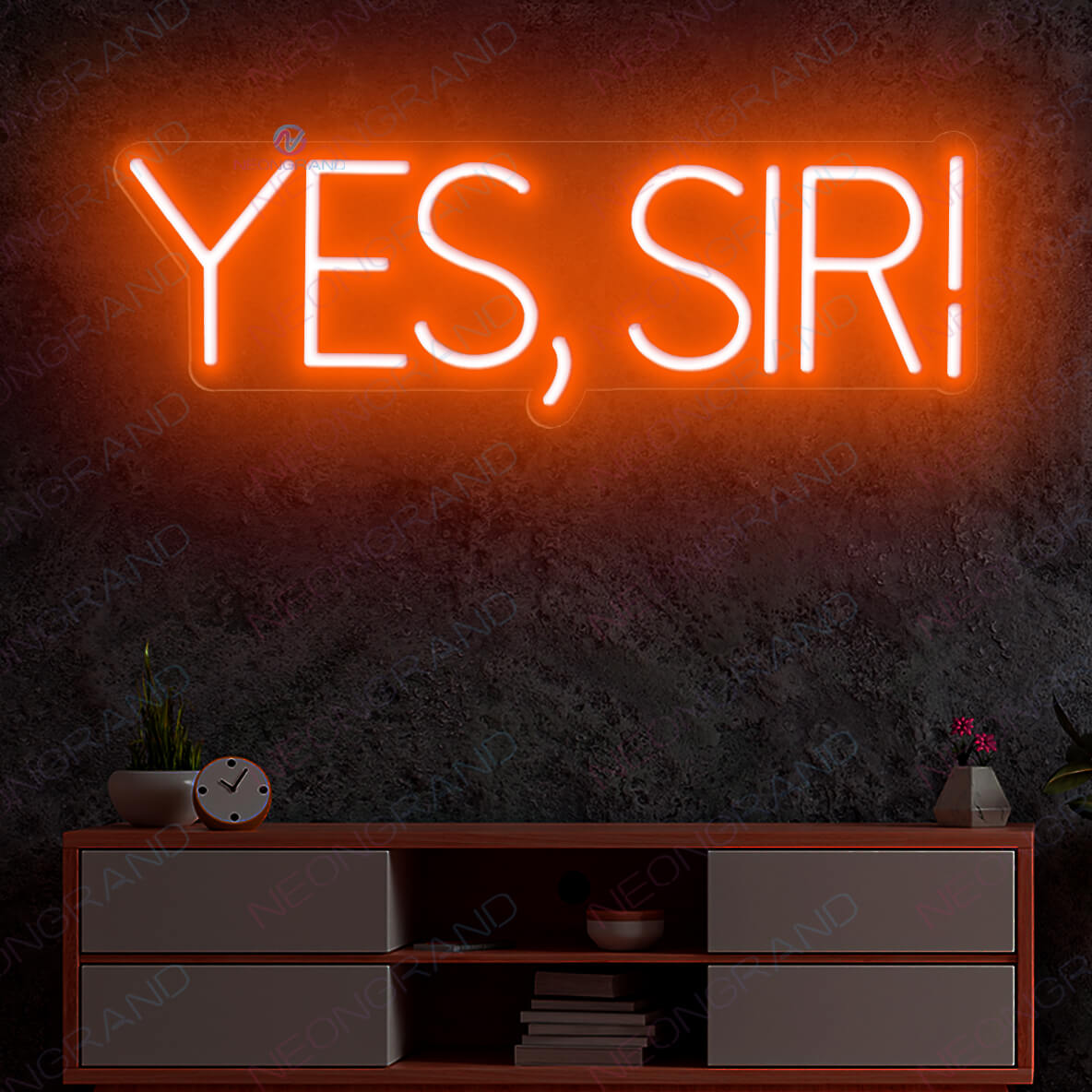Yes Sir Neon Sign Business Led Neon Light orange1
