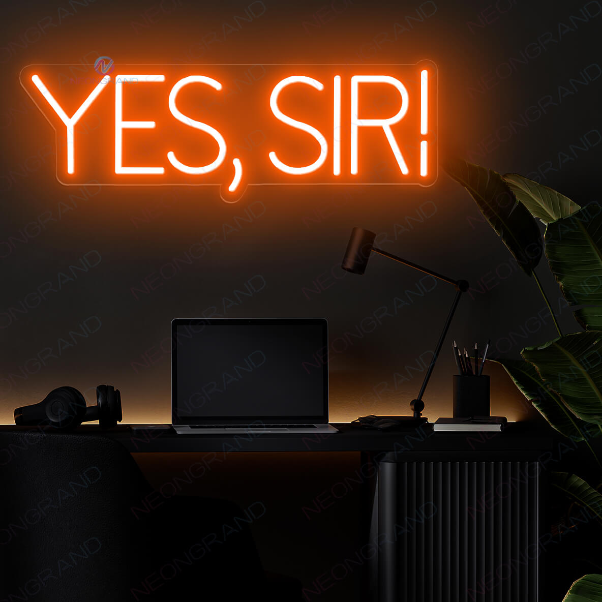 Yes Sir Neon Sign Business Led Neon Light orange