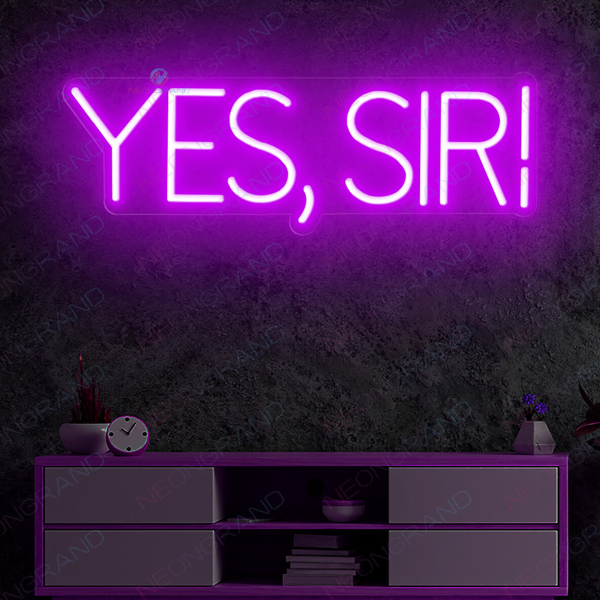 Yes Sir Neon Sign Business Led Neon Light purple