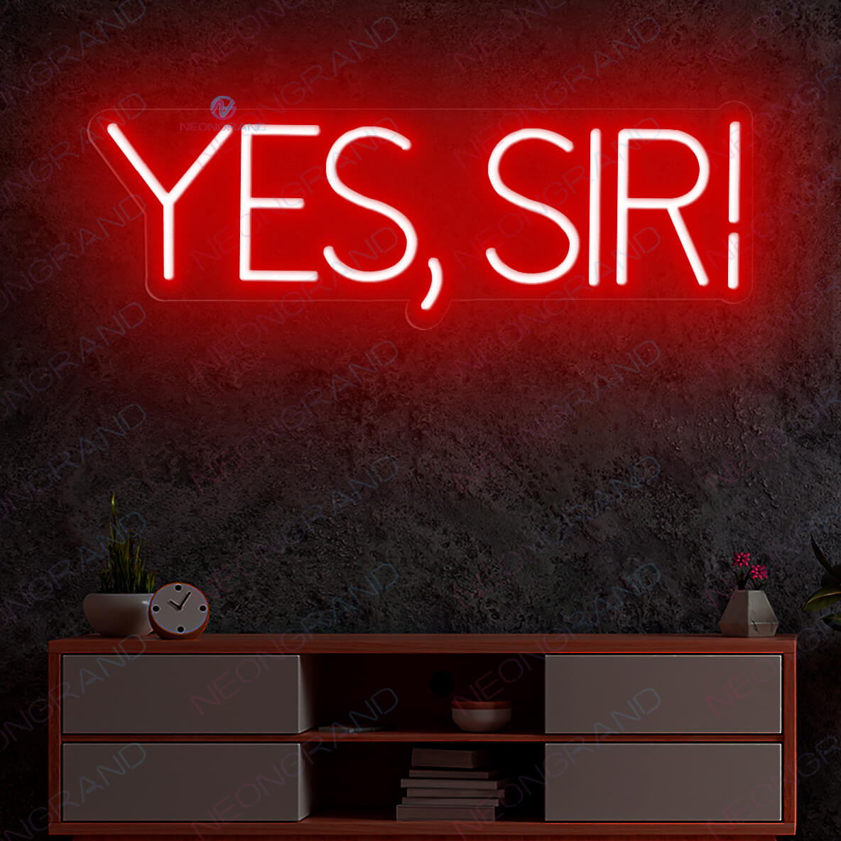 Yes Sir Neon Sign Business Led Neon Light red